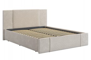 ХЛОЯ Кровать 1600 с основанием (крем велюр) в Можге - mozhga.ok-mebel.com | фото