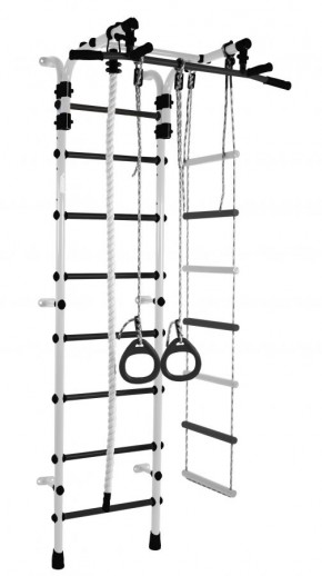 ДСК Орленок цв.белый-черный: турник, кольца, канат, веревочная лестница в Можге - mozhga.ok-mebel.com | фото