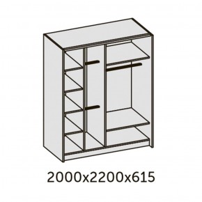 ИННЭС-5 Шкаф-купе 2-х дв. 2000 (2 дв. Ф3 - венге вст. экокожа корич) в Можге - mozhga.ok-mebel.com | фото 2