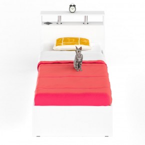 Камелия Кровать 0900, цвет белый, ШхГхВ 93,5х217х78,2 см., сп.м. 900х2000 мм., без матраса, основание есть в Можге - mozhga.ok-mebel.com | фото 2
