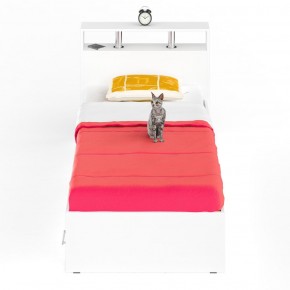 Камелия Кровать с ящиками 0900, цвет белый, ШхГхВ 93,5х217х78,2 см., сп.м. 900х2000 мм., без матраса, основание есть в Можге - mozhga.ok-mebel.com | фото 3