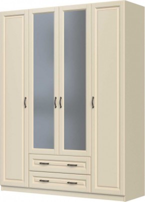 КАНТРИ Шкаф ШР-4 с 2 зерк. (слоновая кость) ЛАК в Можге - mozhga.ok-mebel.com | фото