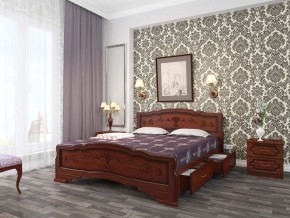 КАРИНА-6 Кровать из массива  (Орех) с 2-мя ящиками в Можге - mozhga.ok-mebel.com | фото