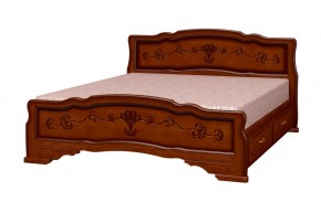 КАРИНА-6 Кровать из массива  (Орех) с 2-мя ящиками в Можге - mozhga.ok-mebel.com | фото 2