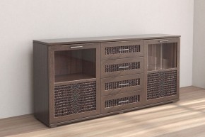 Кэт-4 Комодино (МДФ Венге/Экокожа Caiman коричневый) в Можге - mozhga.ok-mebel.com | фото