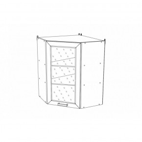 КГ "Агава" ВВУС550 Шкаф навесной угловой h 900 Лиственница светлая в Можге - mozhga.ok-mebel.com | фото