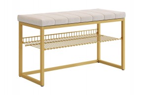 КЛАССНАЯ 2 Обувница (золото/крем (велюр)) в Можге - mozhga.ok-mebel.com | фото