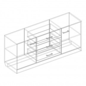 Комод 2 ств. с 3 ящиками "Милана" в Можге - mozhga.ok-mebel.com | фото 2