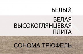 Комод 2D-1S/TYP 34, LINATE ,цвет белый/сонома трюфель в Можге - mozhga.ok-mebel.com | фото 3