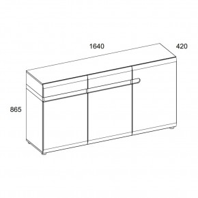 Комод 3D-2S/TYP 40, LINATE ,цвет белый/сонома трюфель в Можге - mozhga.ok-mebel.com | фото 2