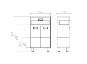 Комод 50 Cube с 1 ящиком Домино (DC5015K) в Можге - mozhga.ok-mebel.com | фото 3