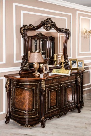 Комод Джоконда + зеркало (корень дуба глянец) в Можге - mozhga.ok-mebel.com | фото 2