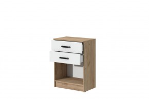 Комод Эконом (Дуб крафт золотой/Белый текстурный) в Можге - mozhga.ok-mebel.com | фото 2