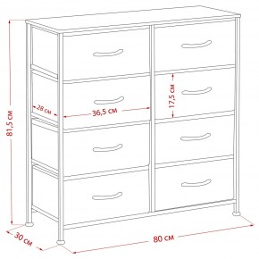 Комод Leset Линкс 8 ящ. (к/з), Каркас Белый, ящики Белые в Можге - mozhga.ok-mebel.com | фото 8