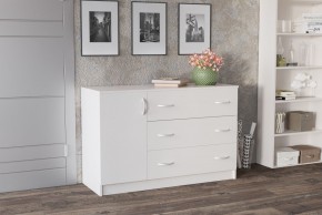 Комод Лофт (3 ящика/1 дверца) Белый в Можге - mozhga.ok-mebel.com | фото