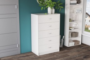 Комод Лофт 5 ящиков (Белый) в Можге - mozhga.ok-mebel.com | фото