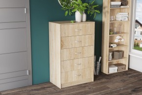 Комод Лофт 5 ящиков (Дуб сонома) в Можге - mozhga.ok-mebel.com | фото