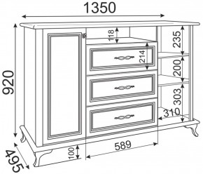 Комод М03 Скарлетт (бодега светлая) в Можге - mozhga.ok-mebel.com | фото 2