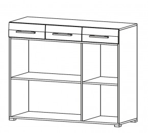 Комод НЕНСИ (Крафт золотой/Белый глянец) в Можге - mozhga.ok-mebel.com | фото 2