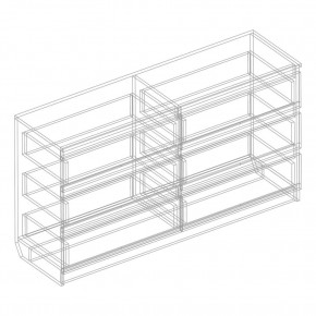 Комод с 6 ящиками 1200 "Бьянко" (Белый лофт) в Можге - mozhga.ok-mebel.com | фото 3