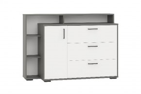 Комод с дверкой и тремя ящиками (графит/белый) в Можге - mozhga.ok-mebel.com | фото