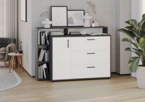 Комод с дверкой и тремя ящиками (графит/белый) в Можге - mozhga.ok-mebel.com | фото 3