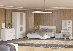 АДЕЛИНА Комод с тремя ящиками (белый рамух) в Можге - mozhga.ok-mebel.com | фото 3