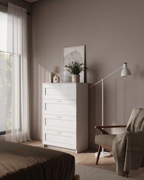 Комод СИРИУС с четырьмя ящиками, цвет белый в Можге - mozhga.ok-mebel.com | фото