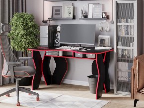 Компьютерный стол КЛ №9.0 (Черный/Красный) в Можге - mozhga.ok-mebel.com | фото 4