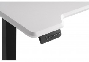 Компьютерный стол Маркос с механизмом подъема 120х75х75 белая шагрень / черный в Можге - mozhga.ok-mebel.com | фото 6