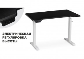 Компьютерный стол Маркос с механизмом подъема 120х75х75 черная шагрень / белый в Можге - mozhga.ok-mebel.com | фото