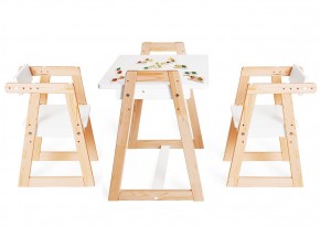 Комплект детской мебели стол и  два стула Я САМ "Лофт-Дуо" (Белый) в Можге - mozhga.ok-mebel.com | фото