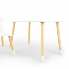 Комплект детской мебели стол и стул Облачко (Белый/Белый/Береза) в Можге - mozhga.ok-mebel.com | фото 1