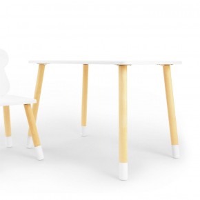 Комплект детской мебели стол и стул Звездочка (Белый/Белый/Береза) в Можге - mozhga.ok-mebel.com | фото