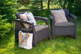 Комплект кресел Корфу Дуо (Corfu Duo set) графит в Можге - mozhga.ok-mebel.com | фото 3