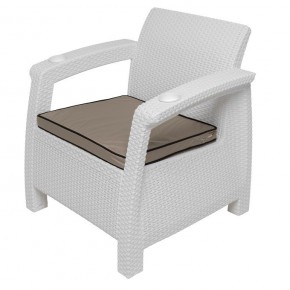 Комплект кресел Yalta Premium Double Seat (Ялта) белый (+подушки под спину) в Можге - mozhga.ok-mebel.com | фото 3