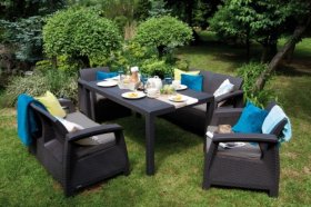 Комплект мебели Корфу Фиеста (Corfu fiesta set) графит в Можге - mozhga.ok-mebel.com | фото 2