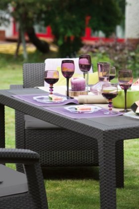 Комплект мебели Корфу Фиеста (Corfu fiesta set) графит в Можге - mozhga.ok-mebel.com | фото 3