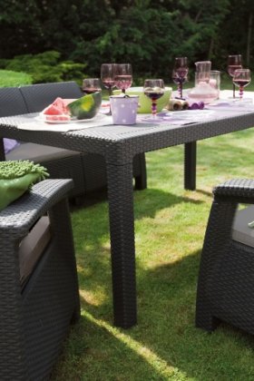 Комплект мебели Корфу Фиеста (Corfu fiesta set) графит в Можге - mozhga.ok-mebel.com | фото 4