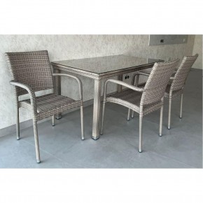 Комплект плетеной мебели T256C/Y376C-W85 Latte (4+1) + подушки на стульях в Можге - mozhga.ok-mebel.com | фото 2