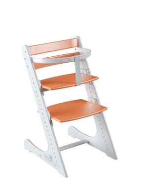 Комплект растущий стул и жесткий ограничитель Конёк Горбунёк Комфорт  (Бело-оранжевый) в Можге - mozhga.ok-mebel.com | фото