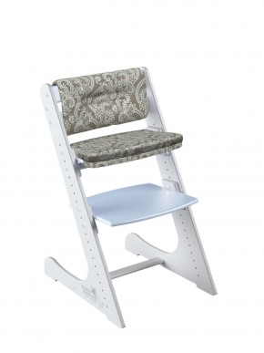 Комплект растущий стул и подушки Конёк Горбунёк Комфорт  (Бело-небесный, Арабика) в Можге - mozhga.ok-mebel.com | фото