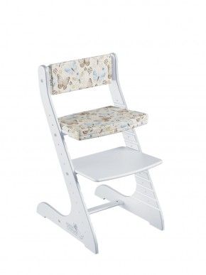 Комплект растущий стул и подушки Конёк Горбунёк Стандарт (Белый, Бабочки) в Можге - mozhga.ok-mebel.com | фото