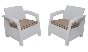Комплект уличной мебели Yalta Premium Terrace Set (Ялта) белый (+подушки под спину) в Можге - mozhga.ok-mebel.com | фото 4