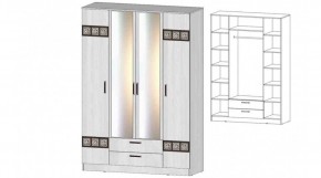 КОСТА-РИКА Шкаф 4-х створчатый (анкор светлый) в Можге - mozhga.ok-mebel.com | фото