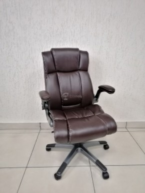Кресло Barneo K-44 для руководителя (коричневая экокожа) в Можге - mozhga.ok-mebel.com | фото