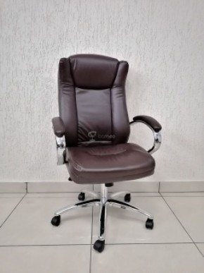Кресло Barneo K-45 для руководителя (коричневая экокожа) в Можге - mozhga.ok-mebel.com | фото