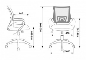 Кресло Бюрократ CH-695N/R/TW-11 красный TW-35N черный TW-11 в Можге - mozhga.ok-mebel.com | фото 3