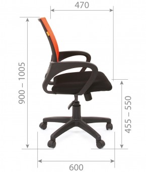 Кресло для оператора CHAIRMAN 696 black (ткань TW-11/сетка TW-69) в Можге - mozhga.ok-mebel.com | фото 5