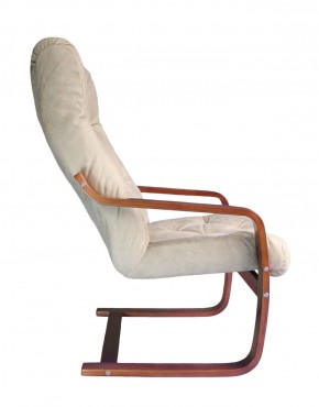 Кресло для отдыха (пружинка) Магнат 102-З-КР замша КРЕМ в Можге - mozhga.ok-mebel.com | фото 2